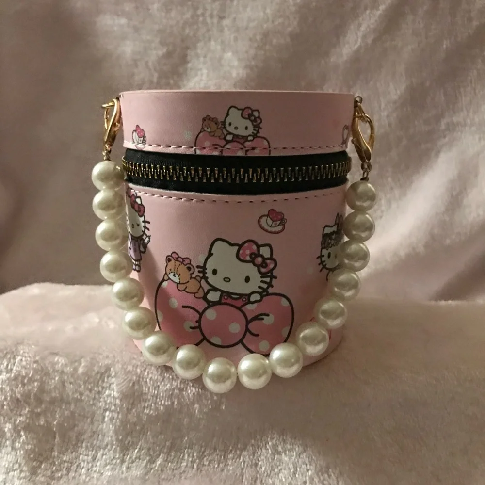 Sanrio Hello Kitty Matte Shine Glitter 20 Piece LipGloss Pearl Pink Bag New